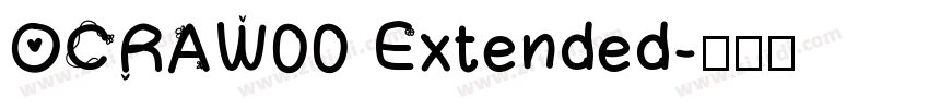OCRAW00 Extended字体转换